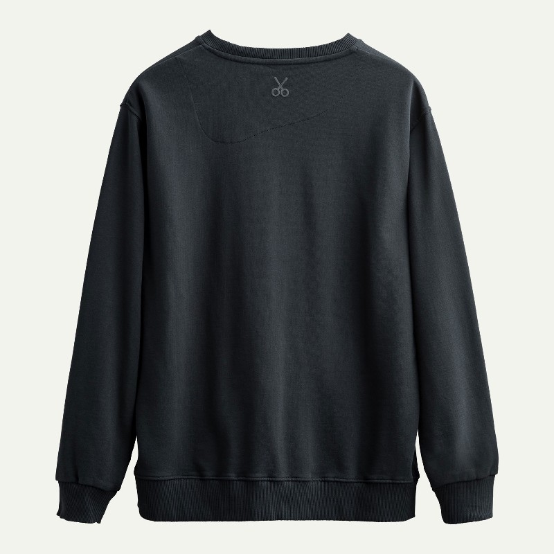 KAFT Kuzgun Unisex Basic Regular Sweatshirt Ruga - Raven - 2